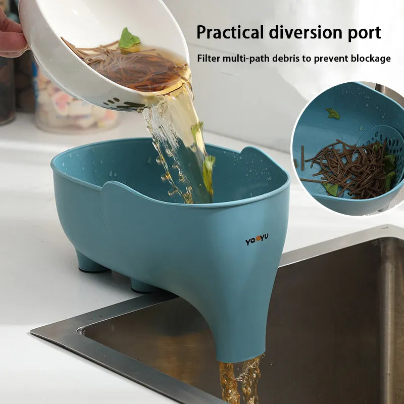 Elephant Drain Basket Multi-purpose Kitchen Storage