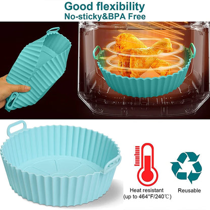 Airfryer Silicone Basket Reusable Oven Baking Tray